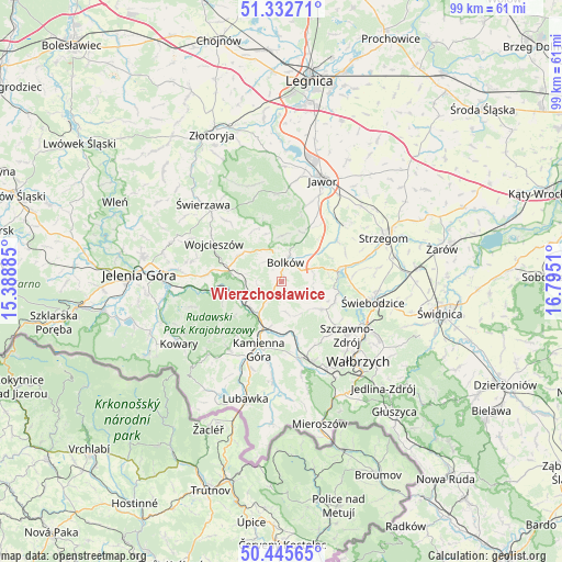 Wierzchosławice on map