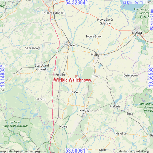 Wielkie Walichnowy on map