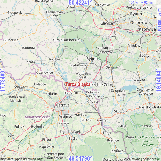 Turza Śląska on map