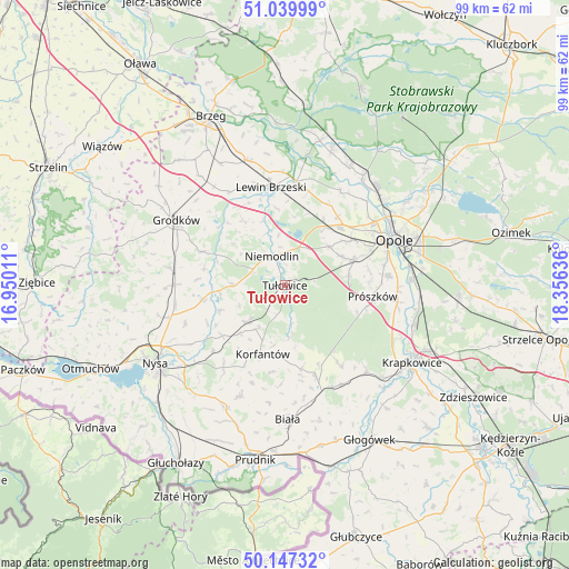 Tułowice on map