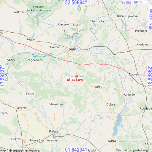 Tuliszków on map