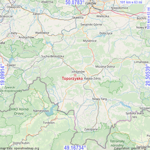 Toporzysko on map