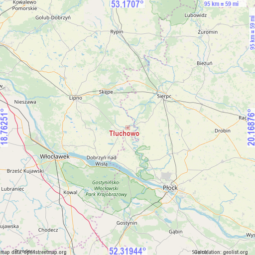 Tłuchowo on map