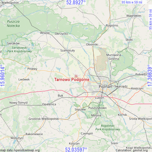 Tarnowo Podgórne on map