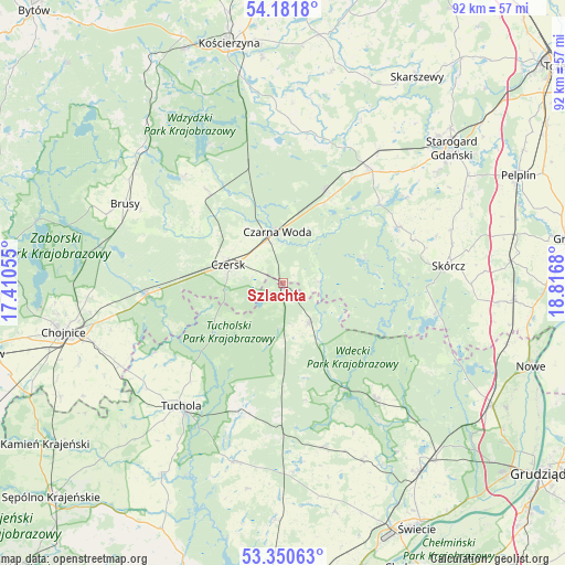 Szlachta on map