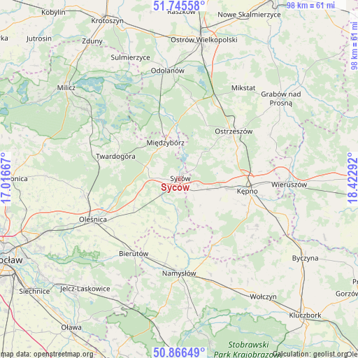 Syców on map