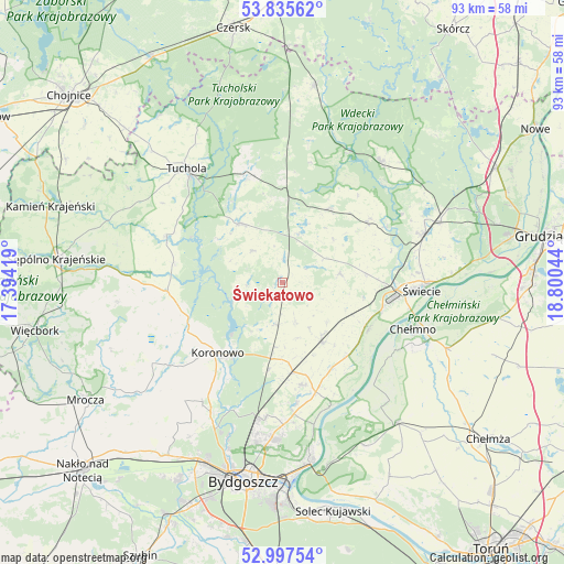 Świekatowo on map