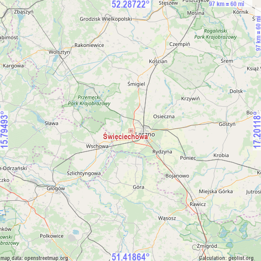 Święciechowa on map