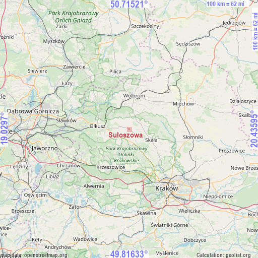Sułoszowa on map