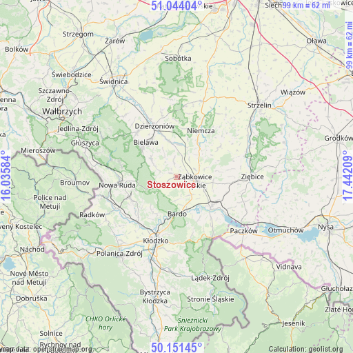 Stoszowice on map