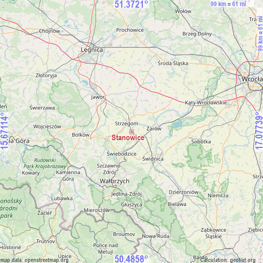 Stanowice on map