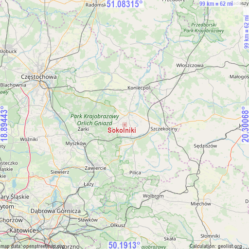 Sokolniki on map