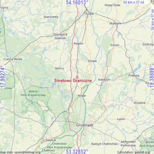 Smętowo Graniczne on map