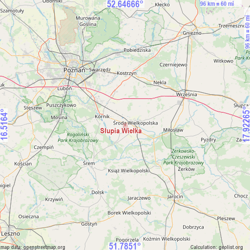 Słupia Wiełka on map