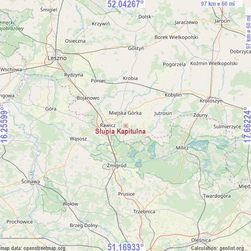 Słupia Kapitulna on map