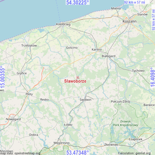 Sławoborze on map