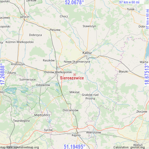 Sieroszewice on map