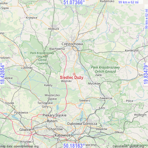 Siedlec Duży on map