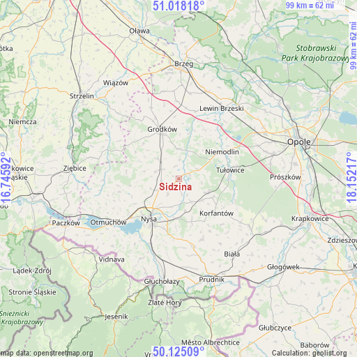 Sidzina on map