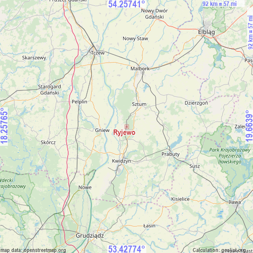 Ryjewo on map