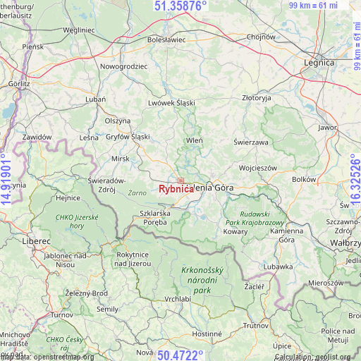 Rybnica on map
