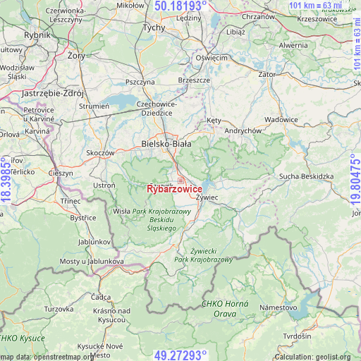 Rybarzowice on map