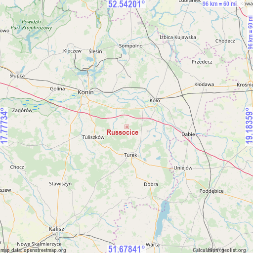 Russocice on map