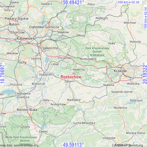 Rozkochów on map