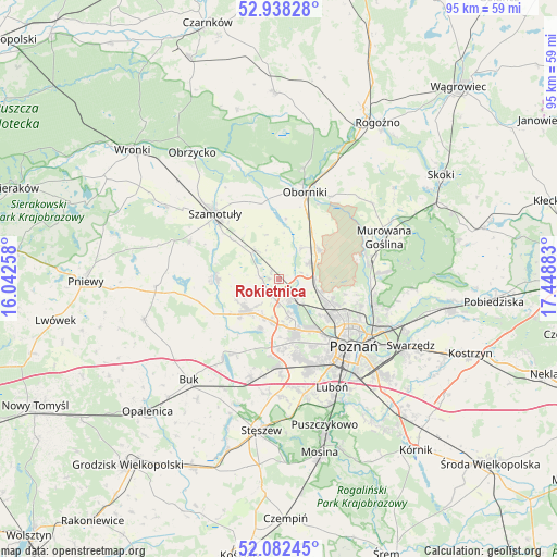 Rokietnica on map