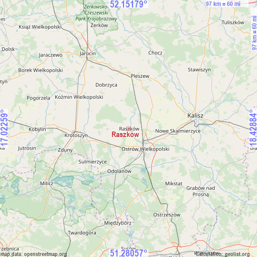 Raszków on map