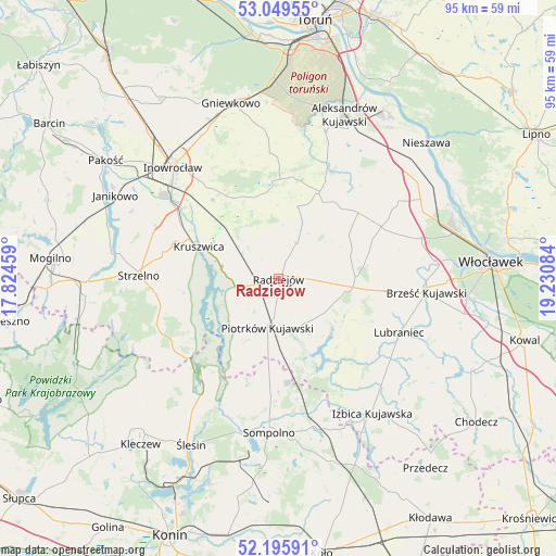 Radziejów on map