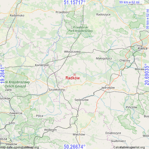 Radków on map