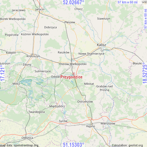 Przygodzice on map