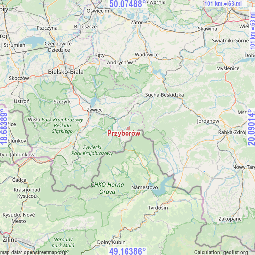 Przyborów on map