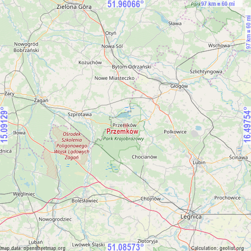 Przemków on map