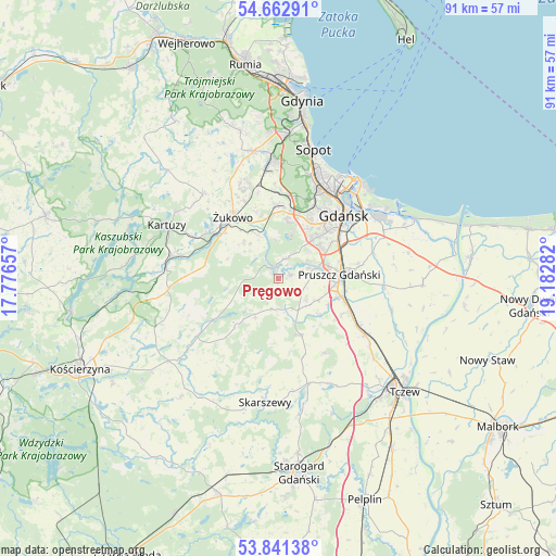 Pręgowo on map