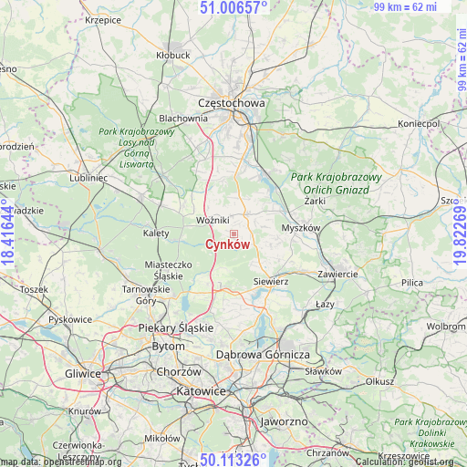 Cynków on map