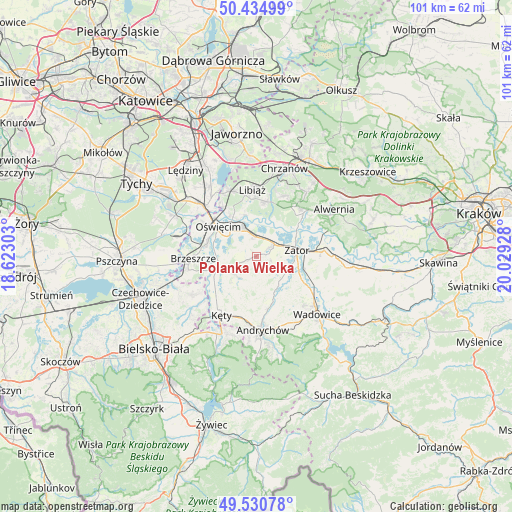 Polanka Wielka on map