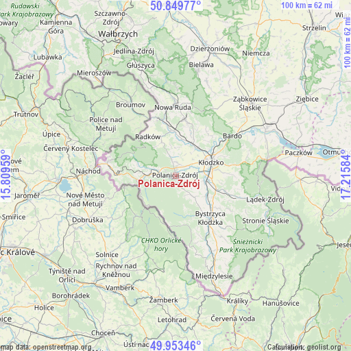 Polanica-Zdrój on map