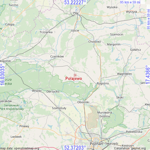 Połajewo on map