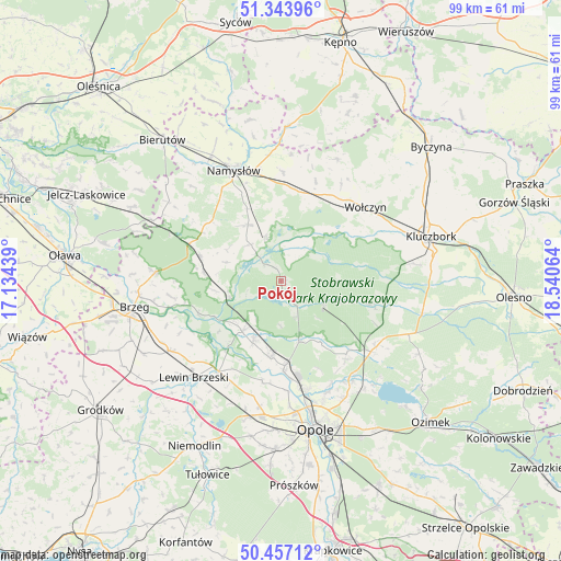 Pokój on map