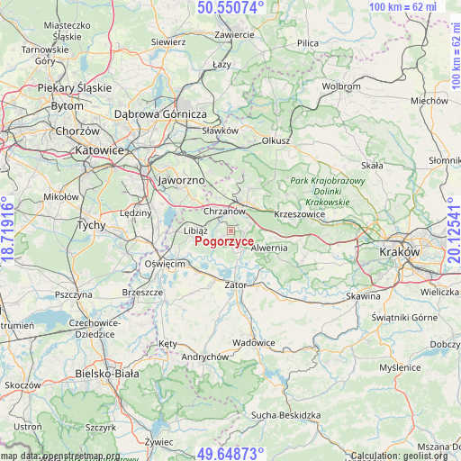 Pogorzyce on map
