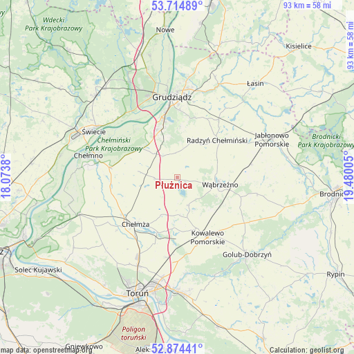 Płużnica on map