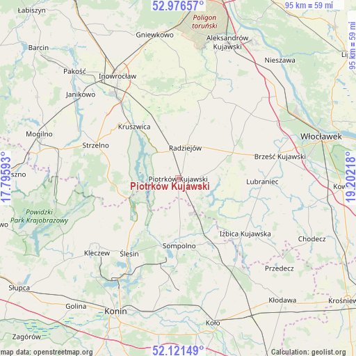 Piotrków Kujawski on map