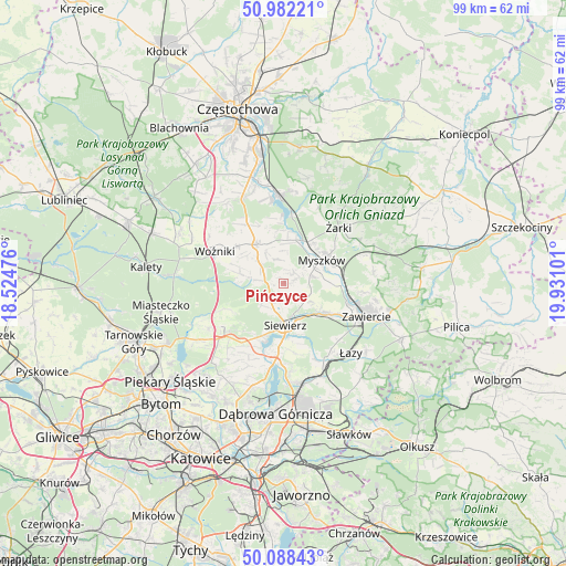 Pińczyce on map