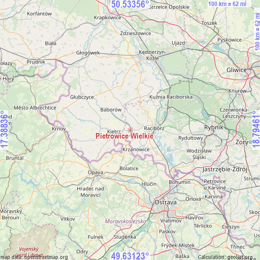 Pietrowice Wielkie on map