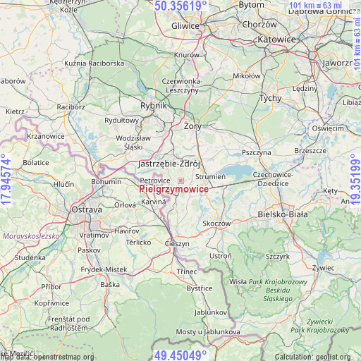 Pielgrzymowice on map