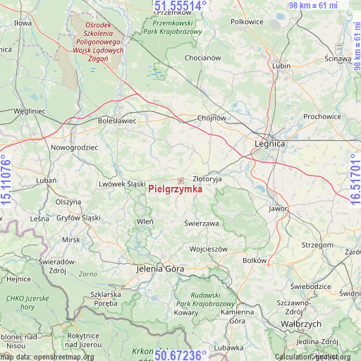 Pielgrzymka on map