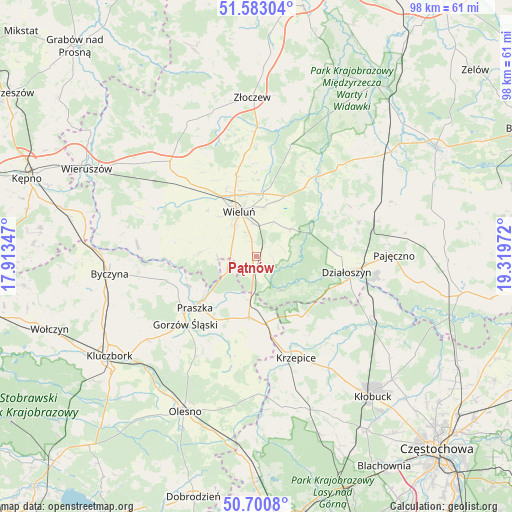 Pątnów on map