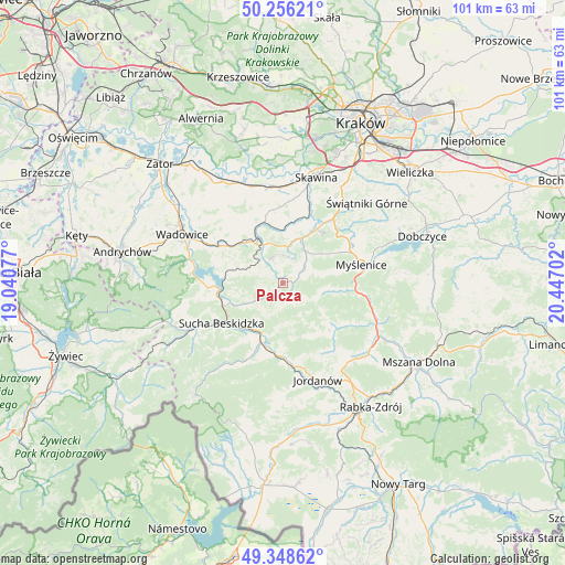 Palcza on map